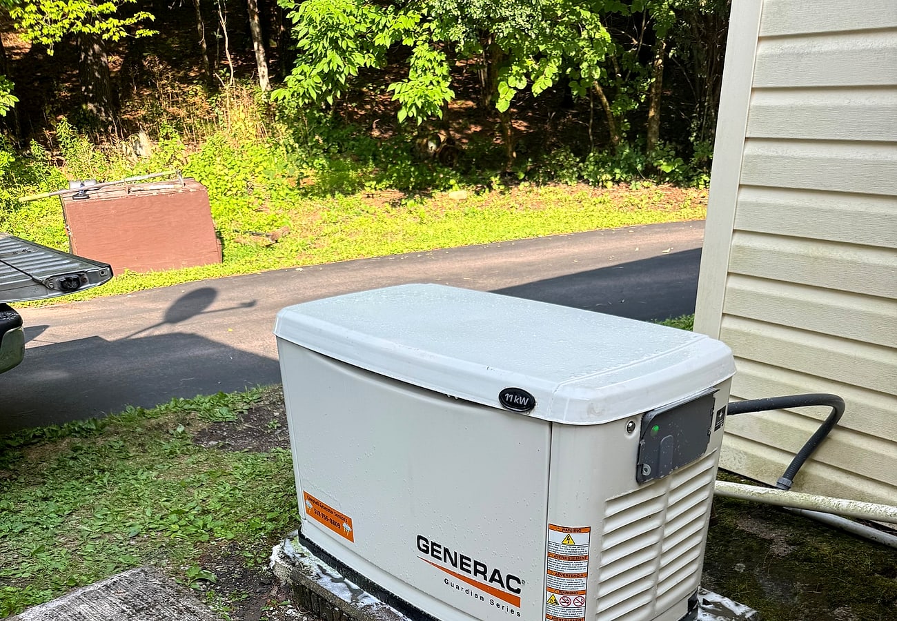 Home standby, sited and wired