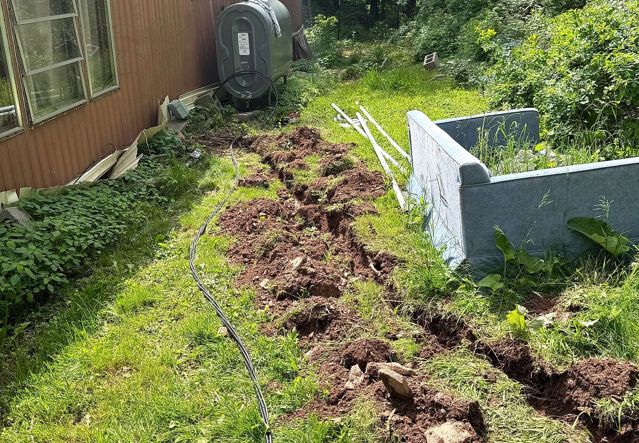 Underground service trench